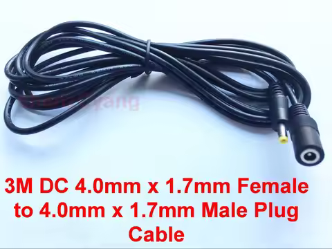 1pcs Power supply DC 4.0mm x 1.7mm Female to 4.0mm x 1.7mm Male Plug Cable adapter extension cord 3M