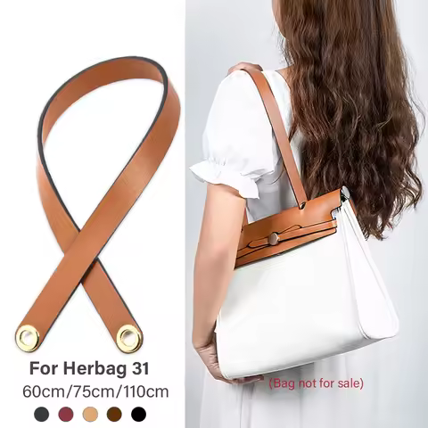 Genuine Leather Bag Strap For Hermes Herbag 31 Short Shoulder Straps 110cm Modified Replacement Unde