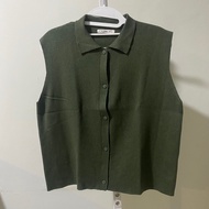Et Cetera Army Green Knit Top