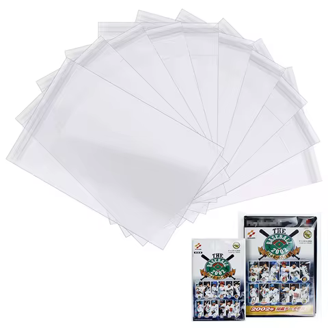 100pcs PS2 CD Game Case Resealable Sleeve OPP Plastic Bags Instruction Booklet Sleeves for Sony PS2 