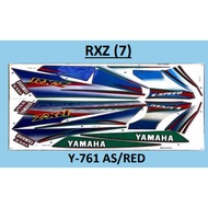 Old yamaha rxz striping body. rx z mile RED-Green (Code 7 Sets RED)