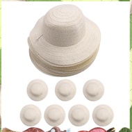 20 Pcs DIY Straw Hat Set Beach Summer Work Farmer Hats for Men Women Kids Cowboy Birthday Party Deco