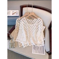 [Wholesale]- bikini outerwear, HQ style short-sleeved mesh beach shirt, breathable summer fashion