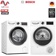 (BOSCH) เครื่องซักผ้าฝาหน้า 10 kg รุ่น WGG454A0TH [i-Dos] + เครื่องอบผ้า heat pump 9 kg รุ่น WQG2420