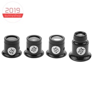 4PCS Loupe Eyeglass Magnifiers Set 5X 10X 15X 20X Watch Repair Loupe Magnifier Set Magnifying Glass 