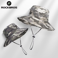 ROCKBROS หมวกขอทานกลางแจ้ง Fisherman หมวกกันแดดปรับได้สำหรับสตรีและผู้ชาย