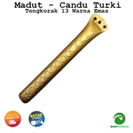 Madat Candu Turki Tengkorak 13 Warna Kuning Emas