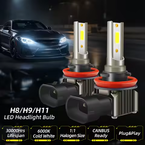 H11 LED Car Fog Lights Bulbs 20000LM H8 H9 Front Fog Lamps 6000K White Canbus No Error For Audi BMW 