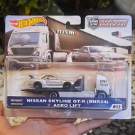 Hot wheels nissan skyline GTR bnr34 aero lift team transport