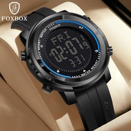 FOXBOX  Digital Watch Men Waterproof Sport Fashion Silicone Strap Wristwatch