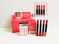 1 PC LIPSTIK HENG FANG HEY GIRL MATTE / SMOKE / ROKOK TUBE LIPSTICK 4 WARNA