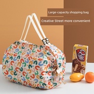 expandable bag small recycle bag Cross-border Folding Eco-shopping Bag Travel Shoulder Portable Thic