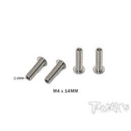 Tworks RC TP-087 64 Titanium Down Stop Screws 4pcs. 14mm