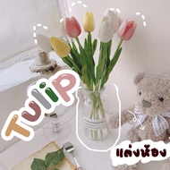 Tulip Fake Flowers Flower Vase Plastic