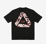 เสื้อยืดคู่รักแขนสั้นหลวมพิมพ์ลายตัวอักษร to PALACE สำหรับผู้ชายและผู้หญิงในฤดูร้อนปี 2024 วัสดุผ้าฝ