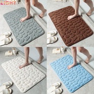LIGHT Bath Mat Bathroom Carpets Bathtub Non-slip Cobblestone Embossed