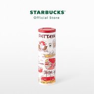 Starbucks Stainless Steel Pattaya Been There Tumbler 16oz. ทัมเบลอร์สตาร์บัคส์สแตนเลสสตีล ขนาด 16ออน