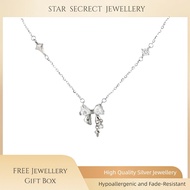 Bow Tie Diamond S999 Silver Necklace