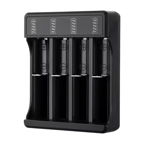 Universal 3.7V Smart Fast Lithium Battery Charger with LED Indicator Cable for 18650 16650 14500 Rec