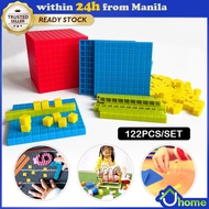 【SOYACAR】Ten Blocks Complete Set Kids Math Plaything Plastic Math Blocks Plastic Base Ten Set Cube
