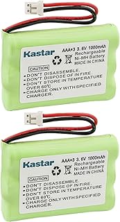 Kastar 2-Pack AAAx3 3.6V PH 1000mAh Ni-MH Battery for Motorola MBP33, MBP36 MBP36PU Baby Monitor, TF