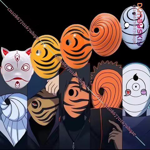 21*29*8CM Uchiha Obito Cosplay Mask Ninja Anime Cartoons Unisex Halloween Woman Man Mask Cosplay Ful