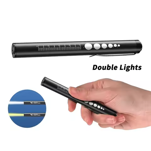 Smiling Shark YK-1960 Mini Flashlight Pocket Penlight USB Rechargeable Torch with Clip for Emergency