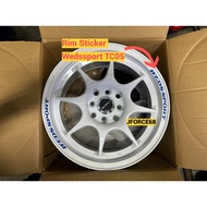 Rim Sticker Wedsport Tc05 1set(8pc)  Myvi Wira Alza Axia City Civic Vios Jazz Saga Flx Ativa Axia Be