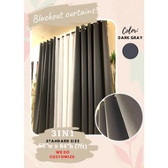 3in1set PANTONE GRAY (2 Blackout and 1 lace) 3ft/4ft/5ft/6ft/7ft/8ft/9ft/10ft