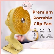 LUV LIFE Fan Stroller Mini Portable Stroller Colourful Clip Fan Mini Desk Lamp Clip Fan / LED Light 
