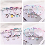 3pcs/set Singul Fashion Clover Love Star Bracelet Gelang Bestie Bracelet for 3 Friendship Bracelet M