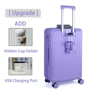 Jaadu Luggage Bag 20/24 Inch Malita For Travel Suitcase Cup Holder+USB+Hook
