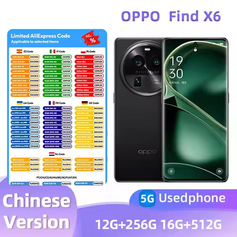 Oppo Find X6 5G Mobile Phone Android 6.74inches ROM 256GB 50.0MP Camera 80W Charge 4800mAh used phon