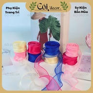Fishtail wave border ribbon, 4CM 8 Meter plain chiffon ribbon to make bows, decorate gift boxes, dec