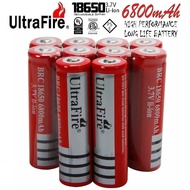 ORIGINAL UltraFire Button top 18650 3.7V Rechargeable Battery Batteries Li-ion Lithium ion 4.2V Flashlight fan 6800mah