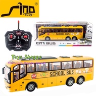 Bas Sekolah Remote Control School Bus City Bus with Light 4CH Electric RC Tour Bus High Simulated Bu