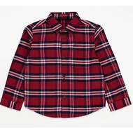 George boy's brown plaid shirt