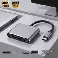 3-in-1 USB-C Hub with HDMI 4K and USB 3.0 Charging for MacBook Air 12 Pro iPad and Samsung Dex