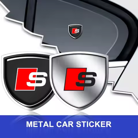 Car Accessories 3D Metal Shield Body Trunk Emblem Stickers For Audi S Q5 A4 B9 B7 A1 A5 Q3 Q7 A6 C6 