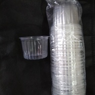 60ml Starfruit Jelly Pudding Cup Striped Plastic Cup + Lid (50pcs)