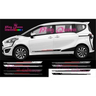 SIENTA SIDE BODY STICKER LIST, NEWEST MOTIF, TOYOTA SIENTA CAR CUTTING STICKER