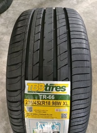 ยางรถยนต์ 235/45R18 ยี่ห้อ TBB TIRE รุ่น tr-66 ปี2025 นุ่ม เงียบ รีดน้ำดีทุกสภาพถนน ยางไทยมาตรฐานส
