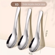Thìa muỗng inox 304 FEEKA cán ngắn cao cấp muỗng thìa inox 304 cao cấp cán ngắn