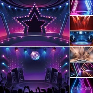 Let's Glow Party Photography Backdrop Music Dance Show Stage Neon Lights 80's 90's Disco Photographi