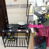 Local Stock、Spot goods❏Stove stand for Double burner gas stove organizer Metal Heavy Duty ALANIS.PH