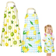 Kids Lemon Apron, Cute Kids Apron with Pocket, Adjustable Strap Apron for Kids, Kids Cooking Kitchen