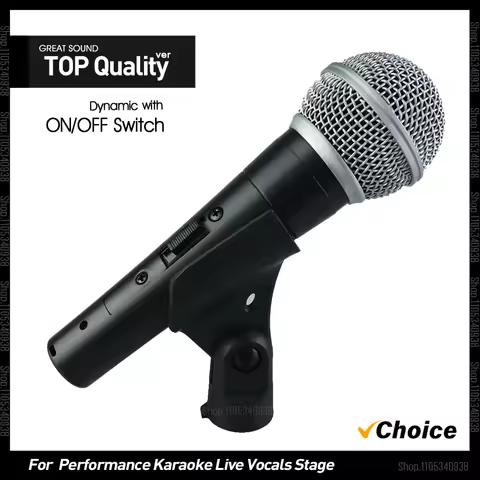 TOP Quality SM58LC Professional Dynamic Cardioid SM58SK Vocal Wired Microphone With ON/OFF Switch Fo