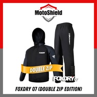 FOXDRY 07 Double Zip Edition Premium Raincoat Windbreaker Baju Hujan