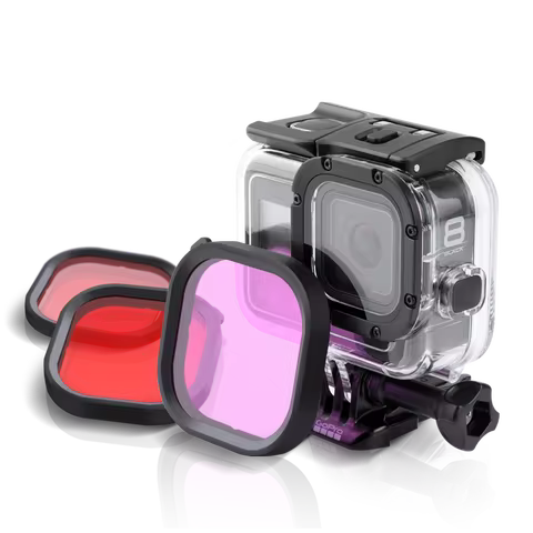 Filters Kit Red Magenta Snorkel Lens Red Color Filter for GoPro HERO 8 Black Super Suit original Hou