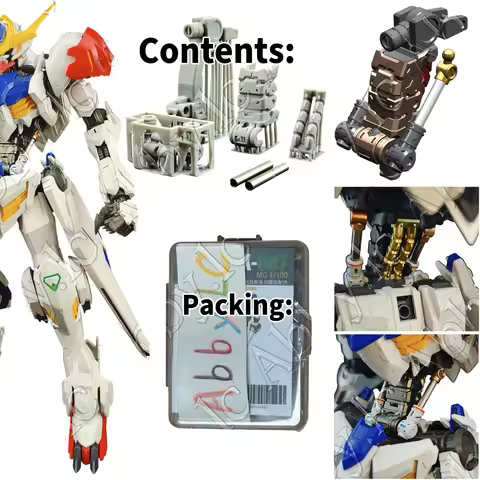 for MG 1/100 Barbatos Lupus Vidar Anubis TX-047 RESIN Waist Heighten Hydraulic Array Energy Pipes Pa